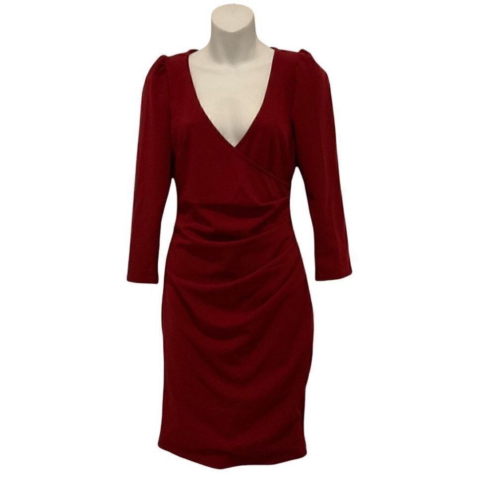 Revamped Ruched V-Neck Dress NWT